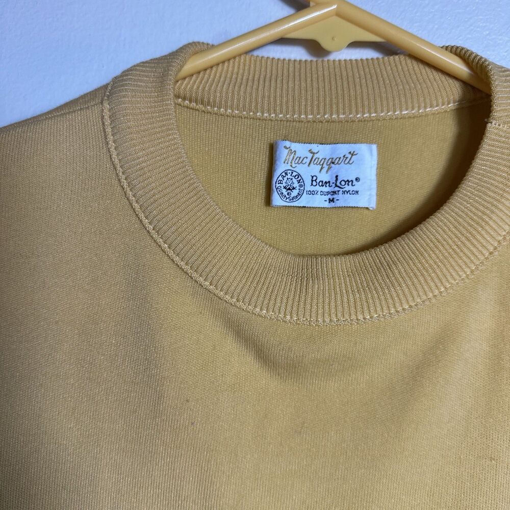Mac Taggart Ban Lon Cantaloupe DuPont Nylon Sweater Men’s Medium Short Sleeve